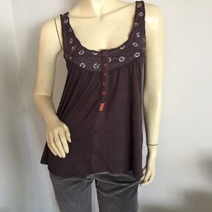 Free people Beaded scoop neck tank top size xs